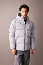 DEFACTO Hooded Puffer Jacket Zippered Double Pocket