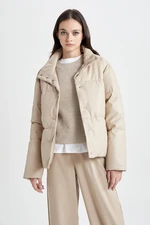 DEFACTO Waterproof Relax Fit Faux Leather Coat