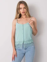 Mint top with buttons