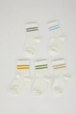 DEFACTO Baby Boy Seamless 5-Pack Cotton Long Socks