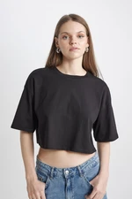 DEFACTO Cool Loose Fit Basic Short Sleeve T-Shirt