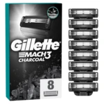 GILLETTE Mach3 Charcoal Náhradné hlavice do holiaceho strojčeka pre mužov 8 ks