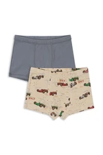 Dětské boxerky Konges Sløjd BASIC 2 PACK BOY BOXERS GOTS 2-pack béžová barva, KS101405