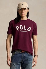 Bavlněné tričko Polo Ralph Lauren červená barva, s aplikací, 710952043