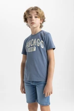 DEFACTO Boy&#39;s Crew Neck Printed Short Sleeve T-Shirt