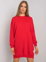 RUE PARIS Women's Red Cotton Dress