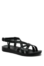 Polaris  91.313611.z 2Fx Black Woman Flat Sandals