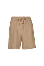 Tommy Hilfiger Krátke nohavice - LINEN PULL ON SHORT béžové