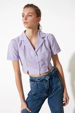 Trendyol Lila Crop Shirt