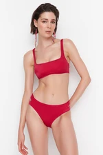 Trendyol Burgundy Cut Out Detailed Bikini Bottoms