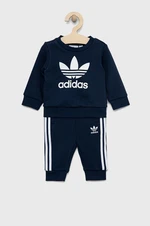 Dětská tepláková souprava adidas Originals tmavomodrá barva