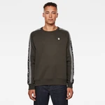 G-STAR Sweatshirt - Sport Heather Stripe r sw ls dark green