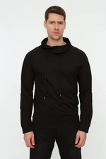 Trendyol Black Regular/Normal Cut Cowl Collar Long Sleeve Sweatshirt