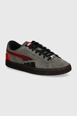 Semišové sneakers boty Puma F1 Suede T šedá barva, 308438