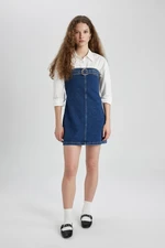 DEFACTO Fashion Fit Strapless Jean Mini Dress