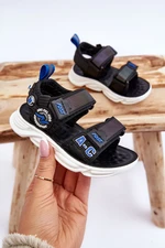 Children's light sandals Black and blue Maxel