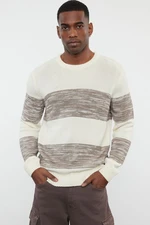 Trendyol Stone Casual Regular Crew Neck Gradient Knitwear Sweater