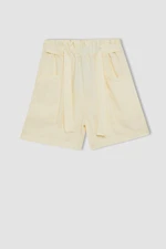 DEFACTO Girl's Pocketed Paperbag Shorts