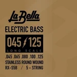 La Bella RX-S5B Bass RX Stainless Steel 45-65-80-100-125 Jeux de 5 cordes basses