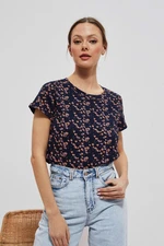 Blouse with a small floral print