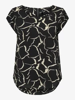 Beige-black women's patterned blouse ONLY Vic