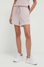 Šortky adidas by Stella McCartney dámske, ružová farba, s potlačou, vysoký pás, IS1217