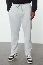 Trendyol Grey Regular/Normal Cut Plus Size Sweatpants