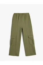 Koton Cargo Pants Wide Leg Cotton with Elastic Waist