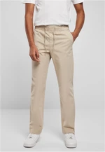 Straight slit pants made of soft grass