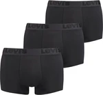 3PACK pánské boxerky Levis černé