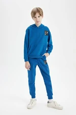 DEFACTO Boys Woven Labeled Elastic Waist Leg Pocket School Jogger Sweatpants