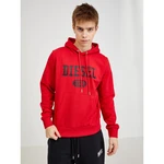 Red Mens Hoodie Diesel - Men