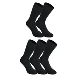 5PACK Styx high bamboo black socks