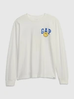 GAP Gap & Smiley® Triko dětské Bílá