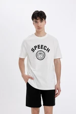 DEFACTO Regular Fit Crew Neck Printed Short Sleeve T-Shirt