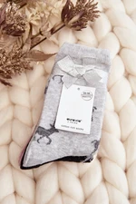 Women's Christmas Socks 3-Pack Grey and Black