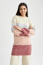 DEFACTO Regular Fit Crew Neck Sweater Tunic