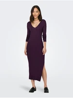 Purple women's sweater mididress ONLY Julie - Women