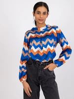 Navy blue blouse with Silesia prints