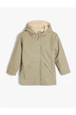 Koton Oversize Hooded Coat with Pocket Detail