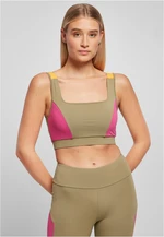 Women's bra Color Block khaki/light purple/magimango