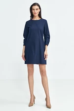 Nife Woman's Dress S262 Navy Blue