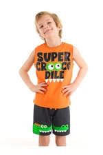 Denokids Crocodile Boy T-shirt Short Set