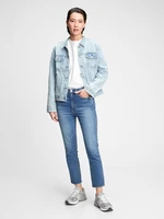 GAP Modré dámské džíny high rise cigarette jeans with secret smoothing pockets with W