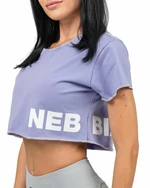 Nebbia Oversized Crop Top Powerhouse Light Purple XS Fitness koszulka