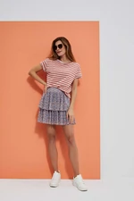 Mini skirt with ruffles