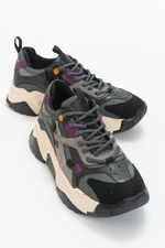 LuviShoes Lecce Black-purple Multi Women's Sneakers