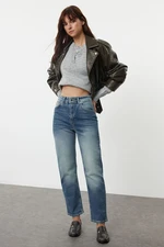 Trendyol Blue High Waist Straight Jeans