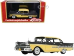 1958 Ford Fairlane 4 Door Gunmetal Gray and Pastel Yellow Limited Edition to 240 pieces Worldwide 1/43 Model Car by Goldvarg Collection