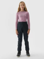 Dívčí lyžařské softshellové kalhoty membrána 5000 - černé